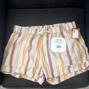 Toad & Company Women's Striped Shorts - Red, Orange, Cream